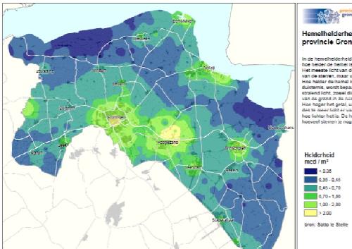 groningen hemelhelderheidskaart